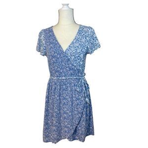 American Eagle Outfitters Floral Mix Short Sleeve Wrap Dress Size Medium